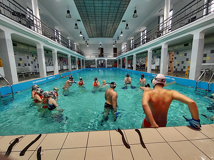 Hokej pod wodą Walenie Siemianowice Śląskie Trening 2 III 2024